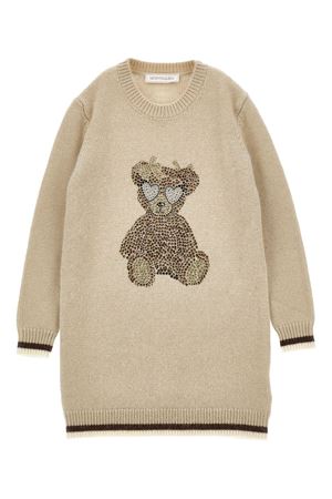 beige fabric dress MONNALISA KIDS | 19F91660610002